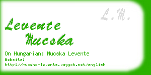 levente mucska business card